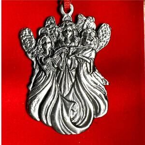 Wallace Silversmiths Pewter 3 Angels Ornament New In Box
